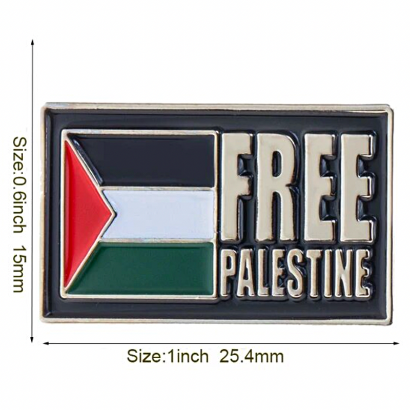 Free Palestine Flag Lapel Pin