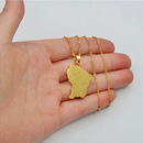 French Guiana Map with Cities Pendant Necklace