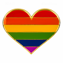 LGBTQIA+ Gay Flag Pride Heart Lapel Pin