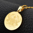 Ghana Flag Emblem Pendant Necklace