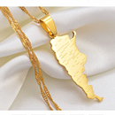 Argentina Map with Cities Pendant Necklace
