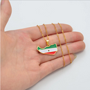 Somaliland Map with Flag Pendant Necklace