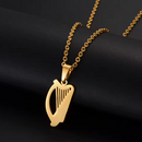 Irish Harp Symbol Pendant Necklace
