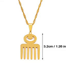 Duafe Adinkra Symbol Pendant Necklace (Bigger size)