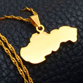 Slovakia Map Pendant Necklace