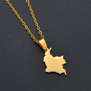 Colombia Map Pendant Necklace