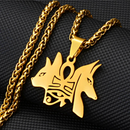 Egyptian Dog and Cat Pendant Necklace