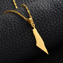 Israel Map Pendant Necklace