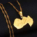 Paraguay Map Pendant Necklace