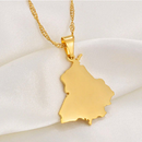 Punjab Map Pendant Necklace
