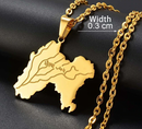 Punjab Map Pendant Necklace