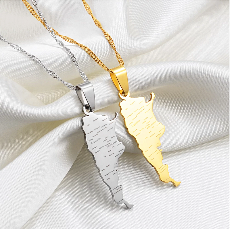 Argentina Pendant Necklace with Cities