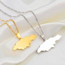 Jamaica Map Pendant Necklace