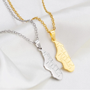 Madagascar Pendant Necklace with Cities