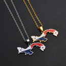 Panama Map with Flag Pendant Necklace