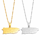 Puerto Rico Map with cities Pendant Necklace