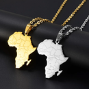 Africa Map Pendant Necklace