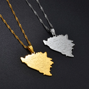 Bosnia and Herzegovina Map with Cities Pendant Necklace