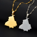 Punjab Map Pendant Necklace