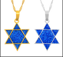 Israeli Hexagram Star of David Pendant Necklace