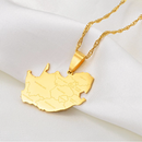 South Africa Map with Cities Pendant Necklace