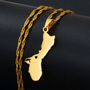Guam Map Pendant Necklace