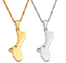 Guam Map Pendant Necklace