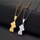 Guyana Map Pendant Necklace