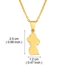 Guyana Map Pendant Necklace
