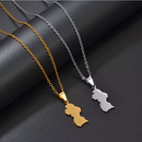 Guyana Map Pendant Necklace