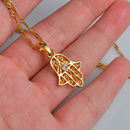 Hamsa Amulet Hand of God Small Pendant Necklace