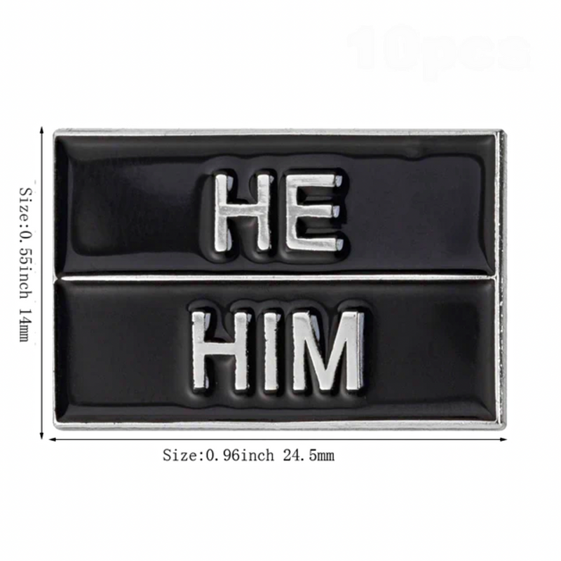 Pronouns Lapel Pin - He/Him She/Her They/Them Pins
