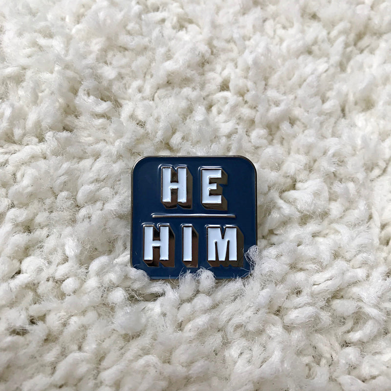 Pronouns Lapel Pin - He She They Pins