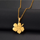 Hawaiian Guam Red Hibiscus Flowers Pendant Necklace