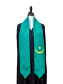 DOUBLE SIDED Mauritania flag Graduation stole / Mauritania flag sash / Mauritanian International Student Abroad, Mauritania flag scarf shawl