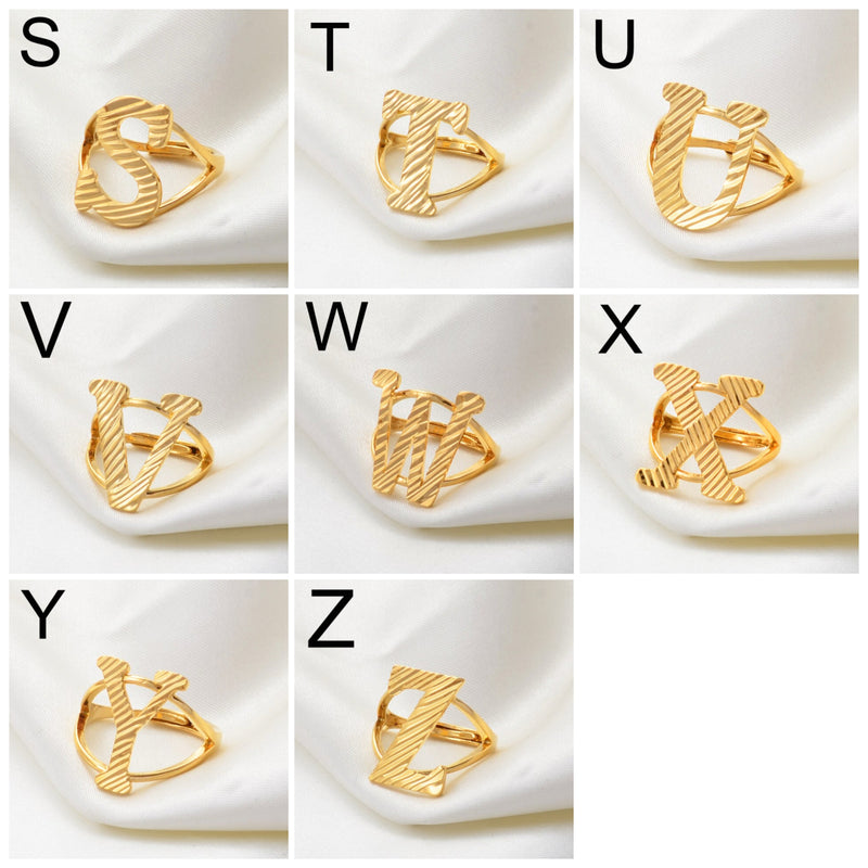 Initial Alphabet Letters Ring