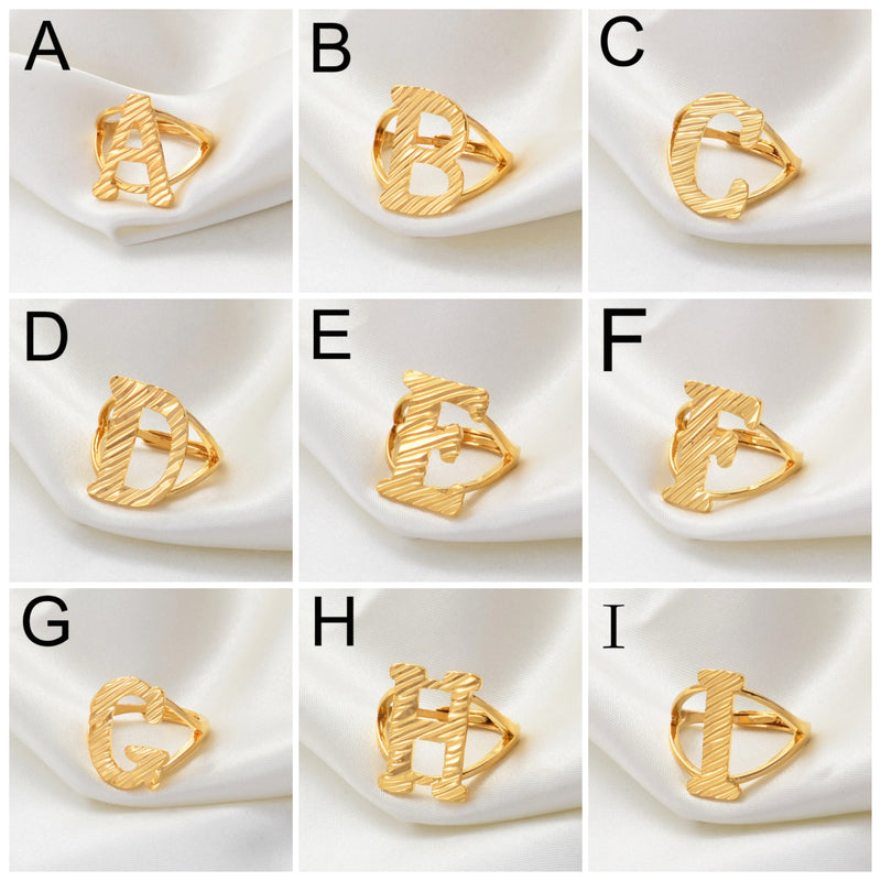 Initial Alphabet Letters Ring