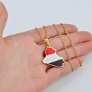 Iraq Map with Flag Pendant Necklace