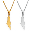 Israel Map Pendant Necklace