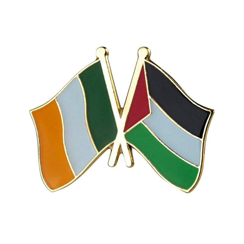 Ireland & Palestine Flags Friendship Lapel Pin