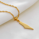 Palestine Map Pendant Necklace