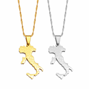 Italy Map with Cities Pendant Necklace