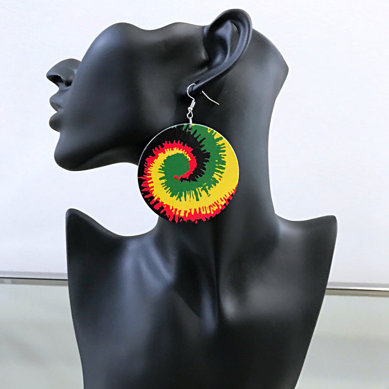 Afro color twirl Earrings