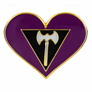 Labrys Lesbian Flag Pride Heart Shaped Lapel Pin