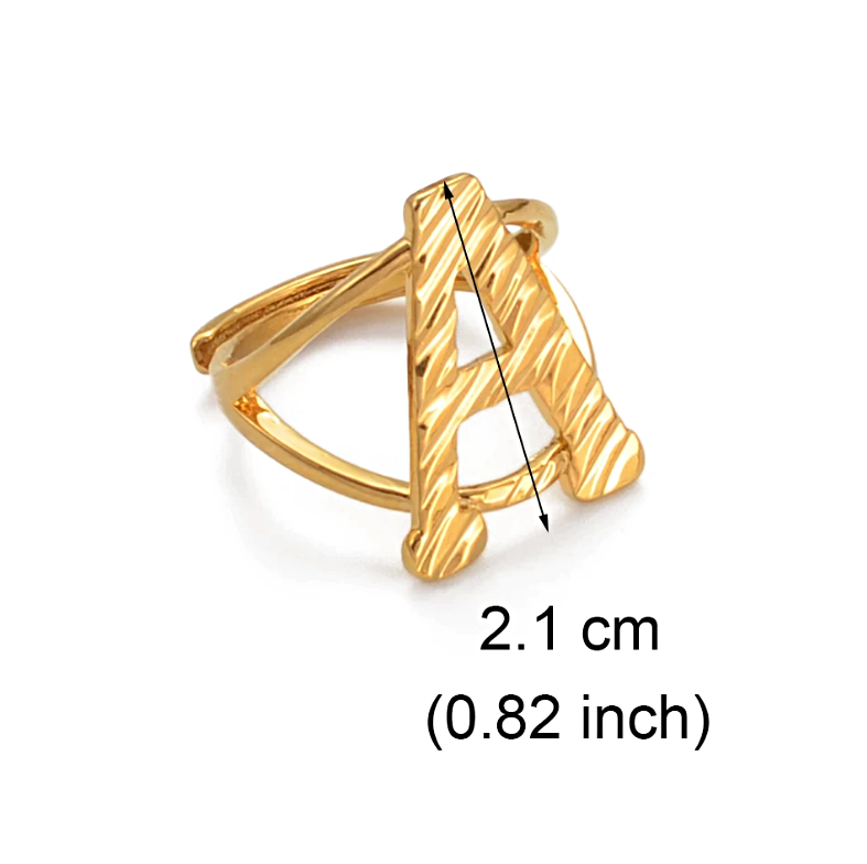 Abc Rings Initial Alphabet Letters Ring