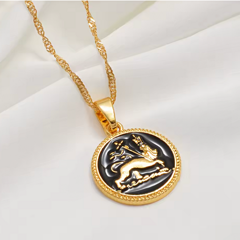 Ethiopia Lion of Judah Pendant Necklace