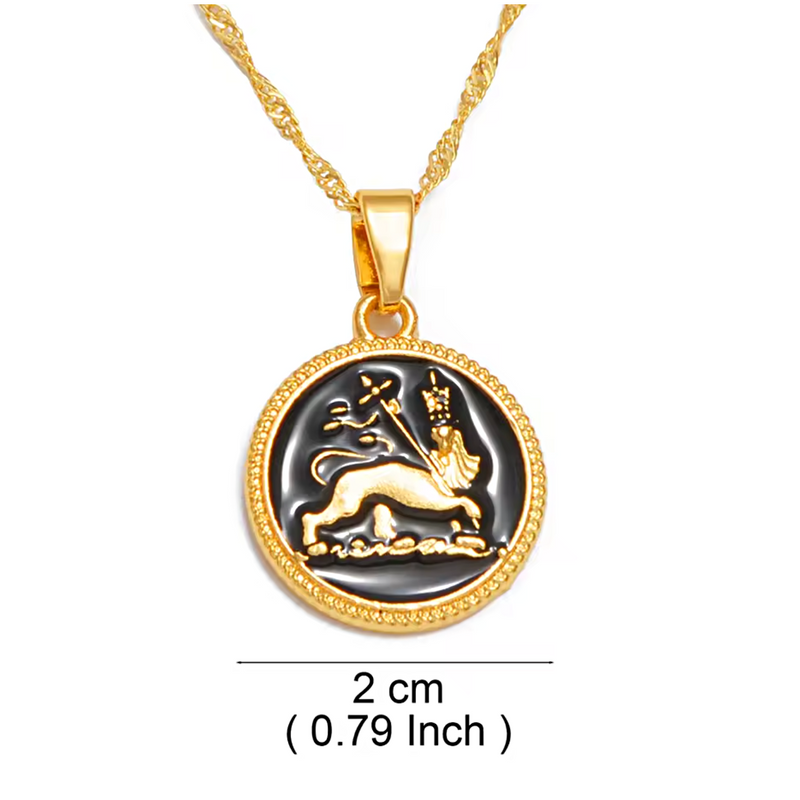 Ethiopia Lion of Judah Pendant Necklace