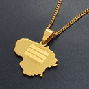 Lithuania Map Pendant Necklace