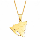 Nicaragua Map Pendant Necklace