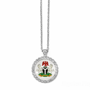 Nigeria Flag Emblem Pendant Necklace